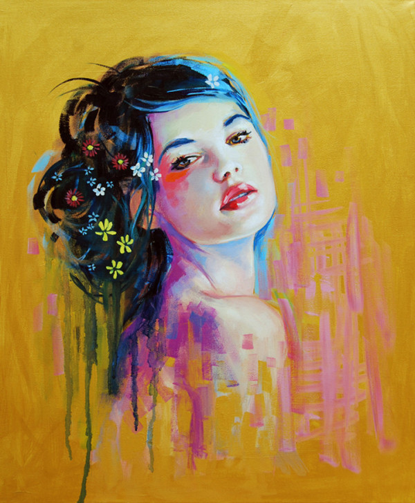 Artist Emma Uber, of Australia, paints incredibly colorful portraits. 